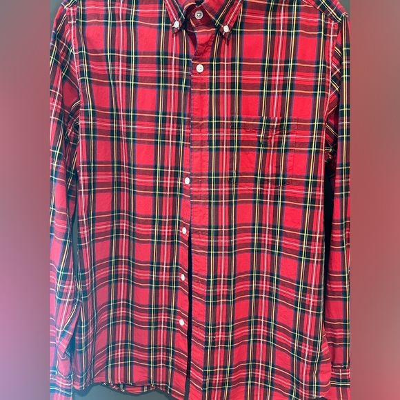 J. Crew Factory Other - Men’s J.Crew size medium holiday Christmas, button-down dress shirt red plaid